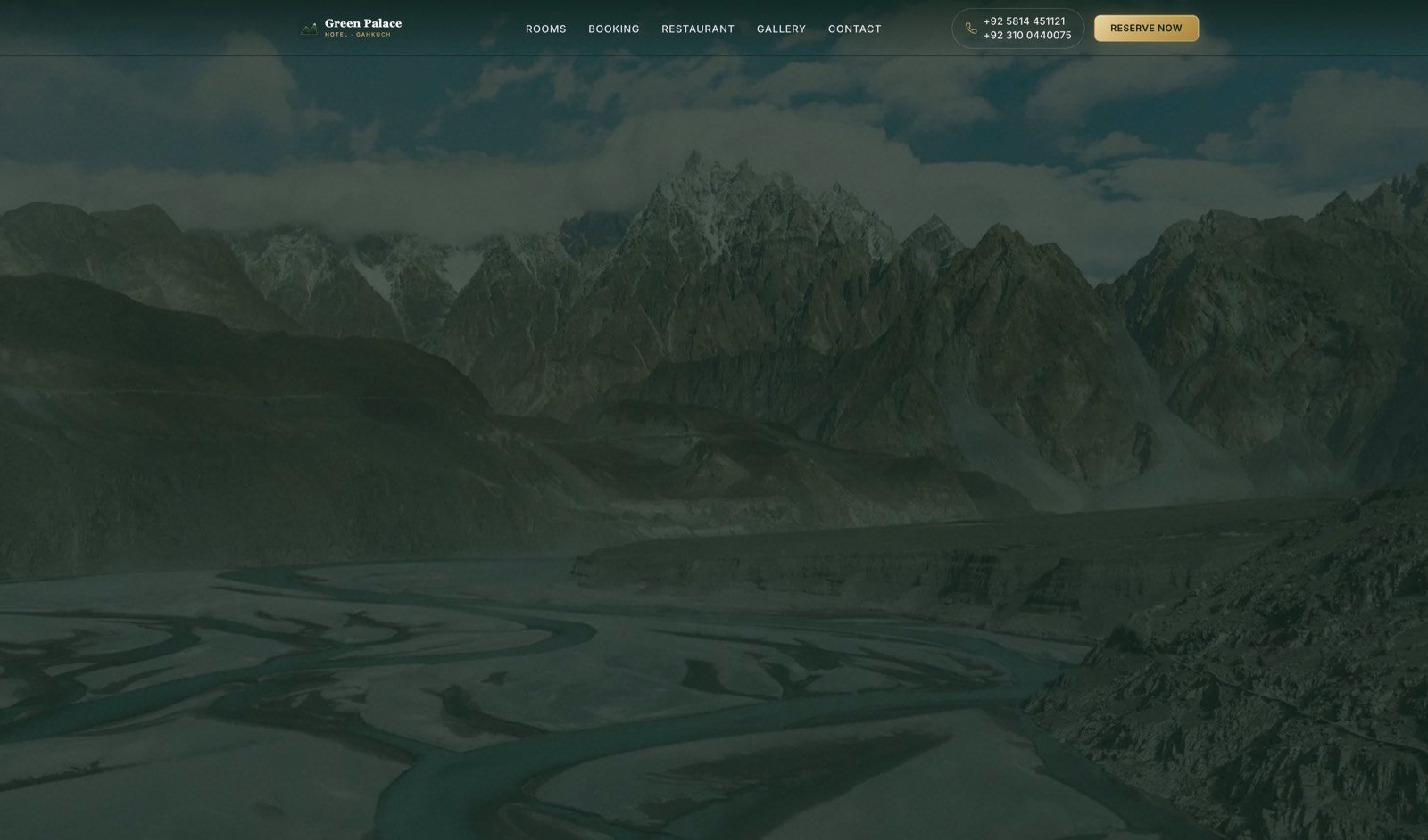Green Palace Hotel website preview